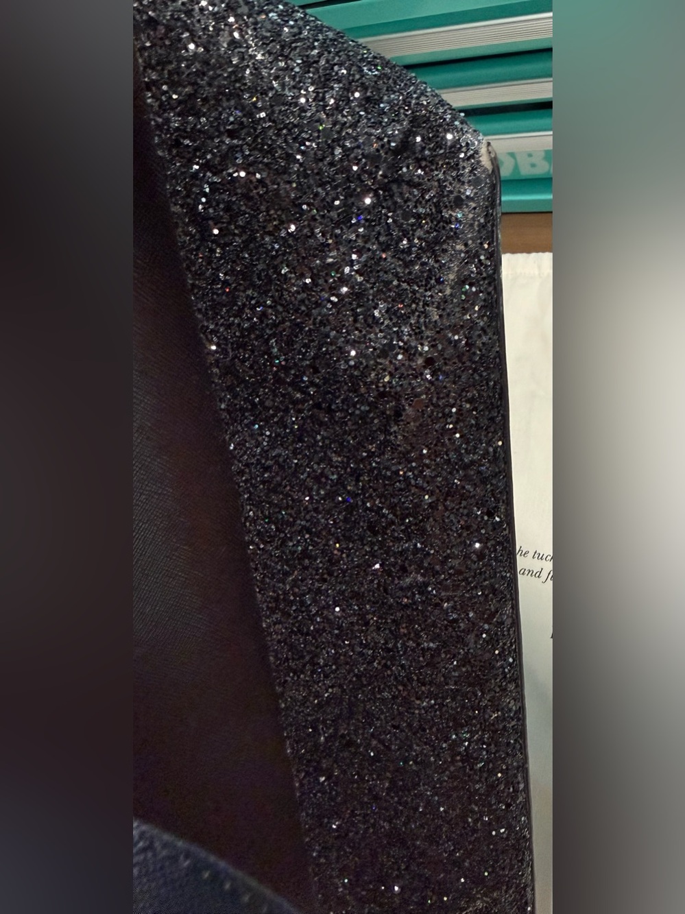 Kate Spade Black Sparkle Tote with Matching Wallet and Dust Bag - Picture 6 of 13